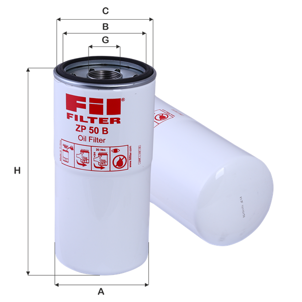 فلتر زيت سومو+باجر ZP50B